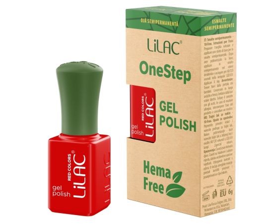 Hema Free гел лак Lilac OneStep Red 022,1,LilaCare Bulgaria