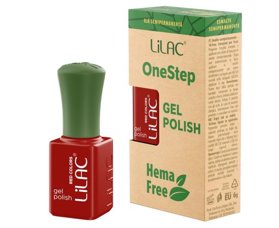 Hema Free гел лак Lilac OneStep Red 023,1,LilaCare Bulgaria