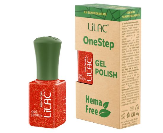 Hema Free гел лак Lilac OneStep Red 026,1,LilaCare Bulgaria