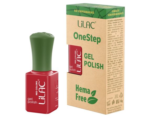 Hema Free гел лак Lilac OneStep Red 028,1,LilaCare Bulgaria