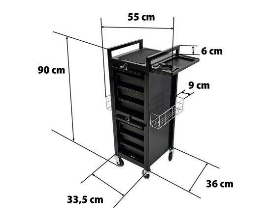 Фризьорска количка Yoshimoto A167,6,LilaCare Bulgaria