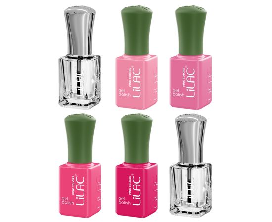 Комплект за гел лак Lilac Pink 1 Hema Free,2,LilaCare Bulgaria