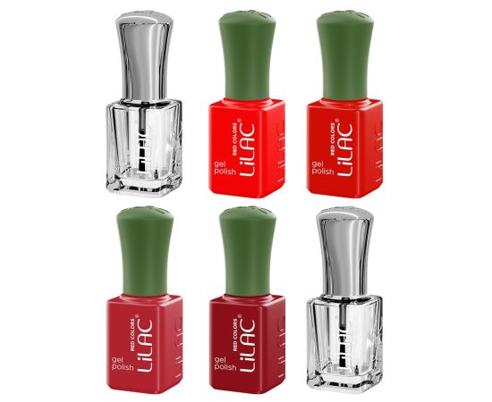 Комплект за гел лак Lilac Red 1 Hema Free,2,LilaCare Bulgaria