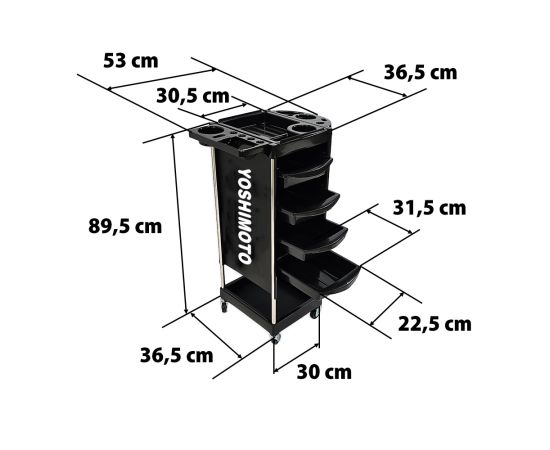 Фризьорска количка Yoshimoto 6122/B,3,LilaCare Bulgaria