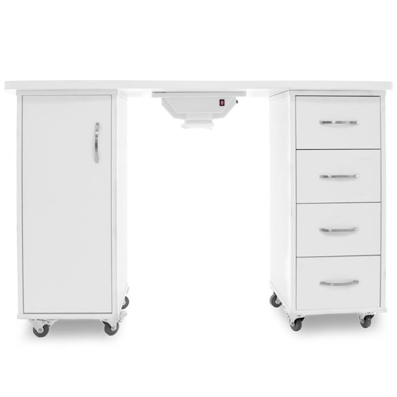 Mаса за маникюр с прахоуловител 2027 Бял two cabinets,1,LilaCare Bulgaria