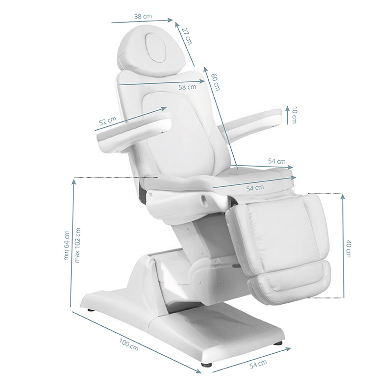 Електрическо Козметично легло Azzurro 870 3 strong Бял,4,LilaCare Bulgaria