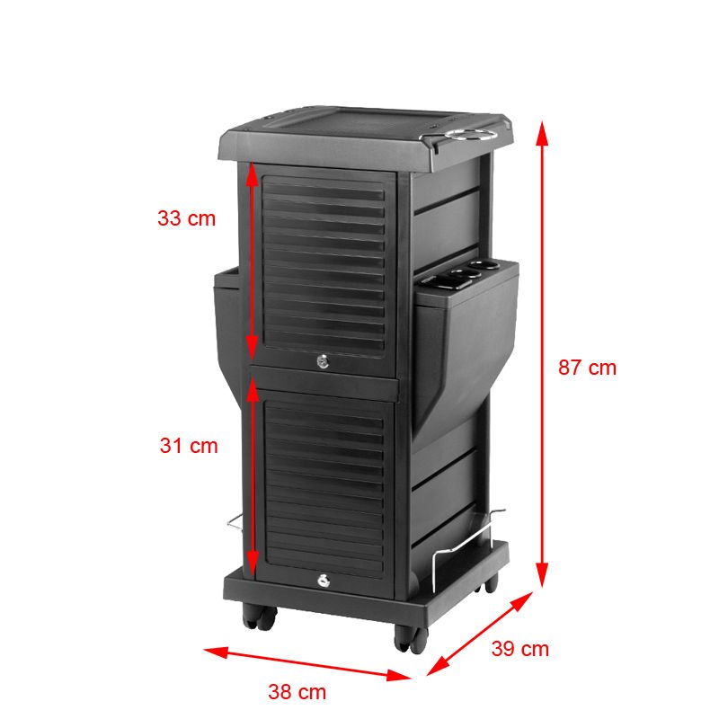 Фризьорска количка Gabbiano 100c Черен,2,LilaCare Bulgaria