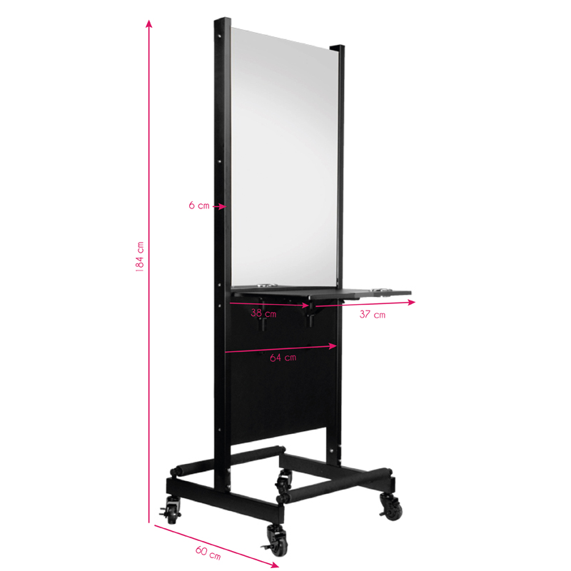 Фризьорско работно място с огледало Gabbiano mobile two-sided ra-006,5,LilaCare Bulgaria