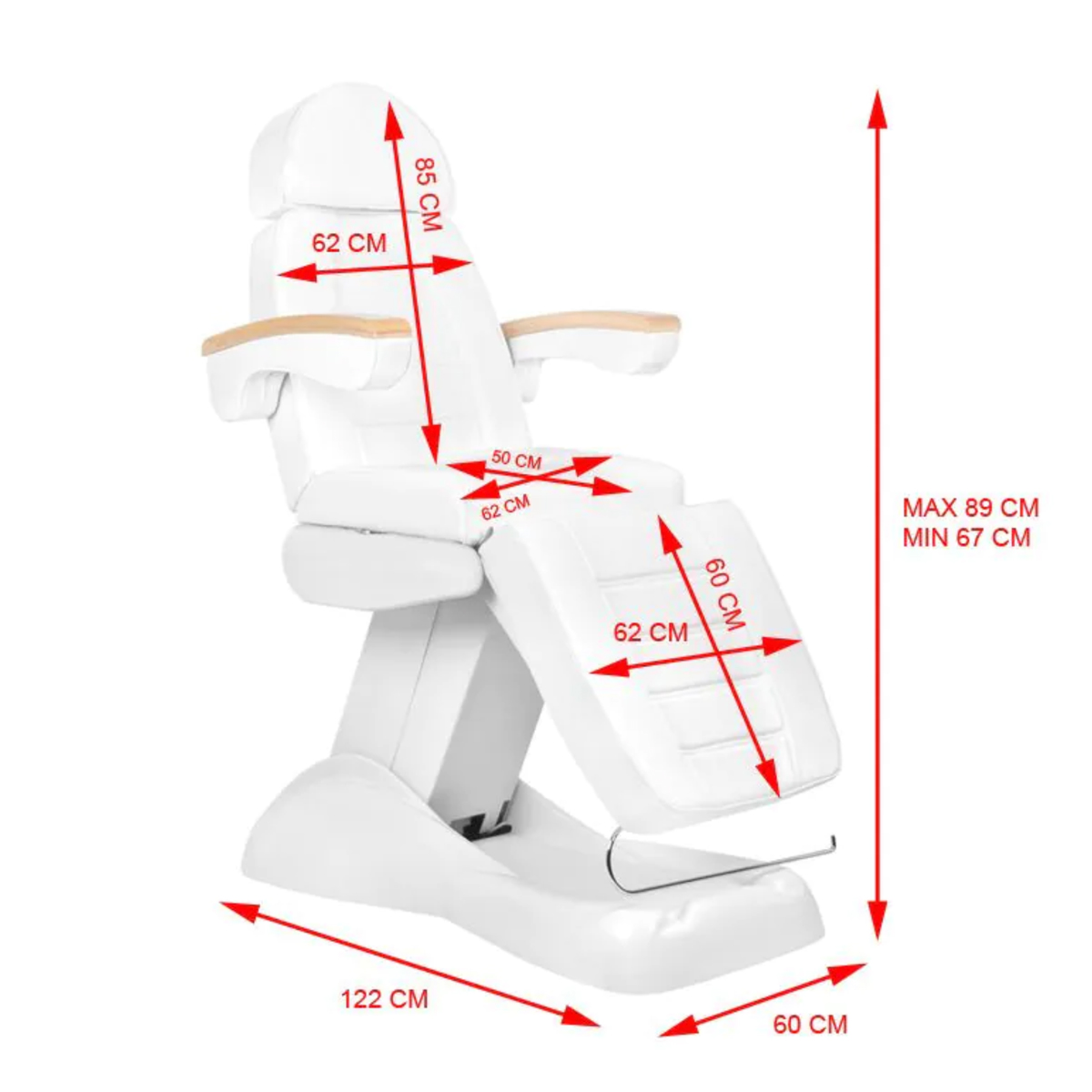 Електрическо Козметично легло lux Бял / beech 3m,7,LilaCare Bulgaria