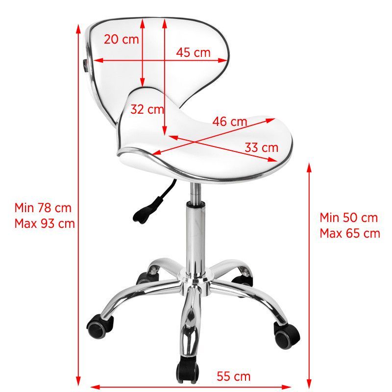 Козметичен стол Gabbiano q-4599 Бял,4,LilaCare Bulgaria