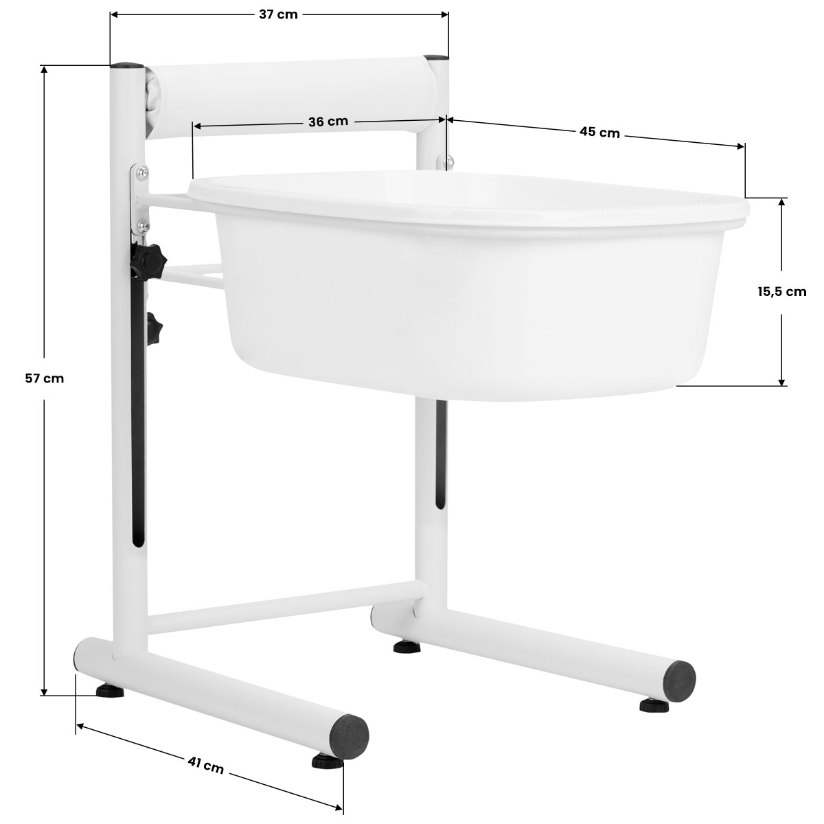 Поставка за вана за педикюр adjustable Бял,6,LilaCare Bulgaria