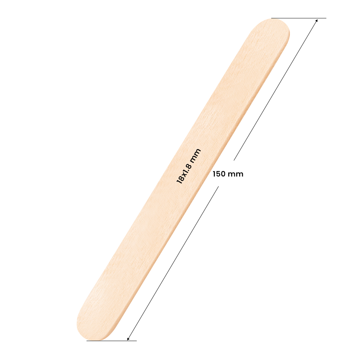 Large wooden spatula 150x18x1.8mm - 150 pieces,1,LilaCare Bulgaria