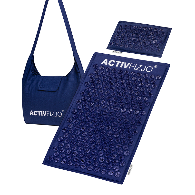 Activfizjo premium natural navy blue acupressure mat with a pillow,1,LilaCare Bulgaria