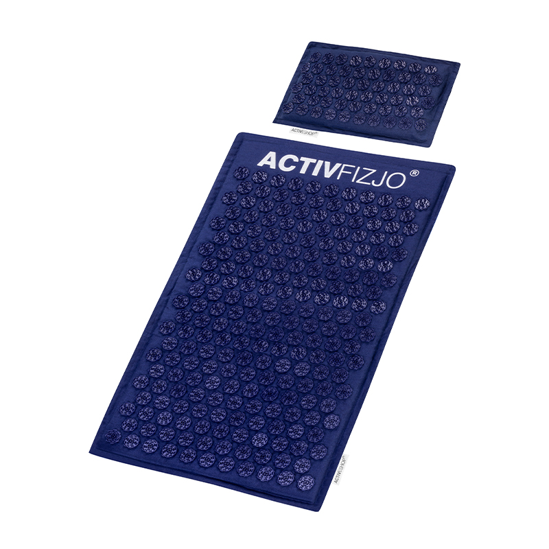 Activfizjo premium natural navy blue acupressure mat with a pillow,1,LilaCare Bulgaria