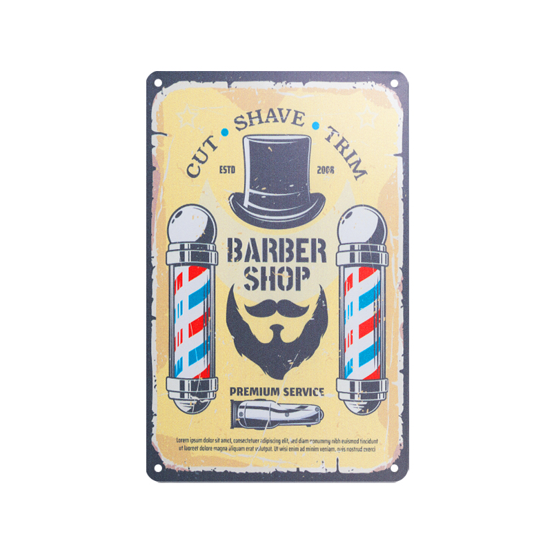 Decorative plaque barber b018,1,LilaCare Bulgaria