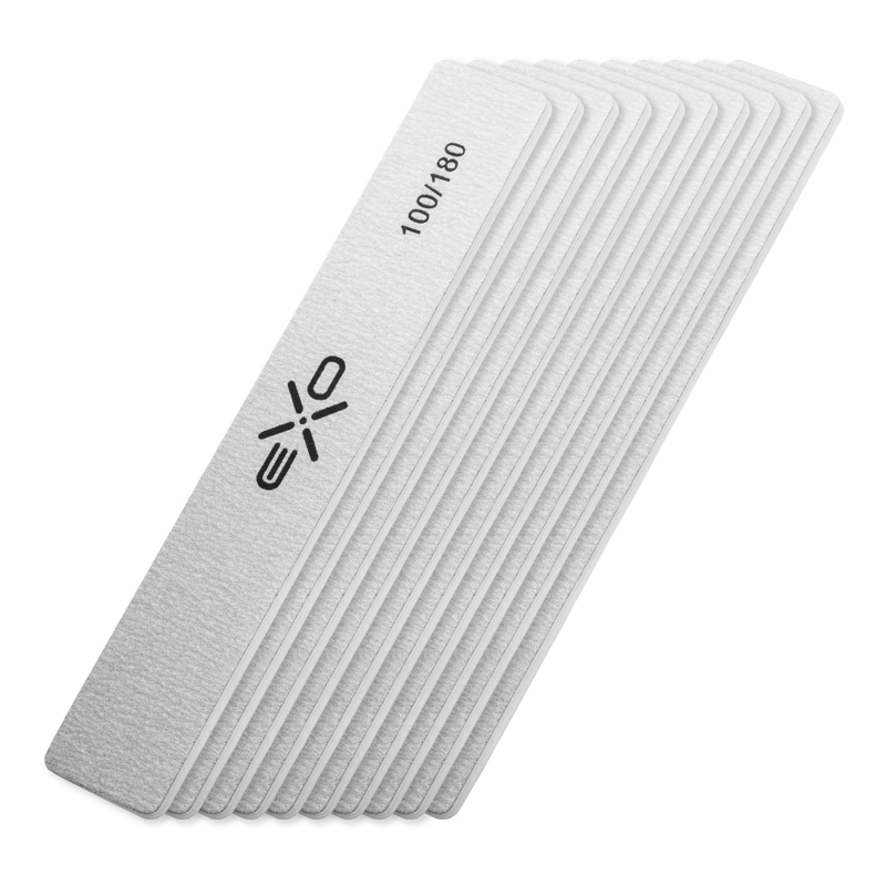 EXO WIDE STRAIGHT NAIL FILE 100/180 10 PCS,2,LilaCare Bulgaria