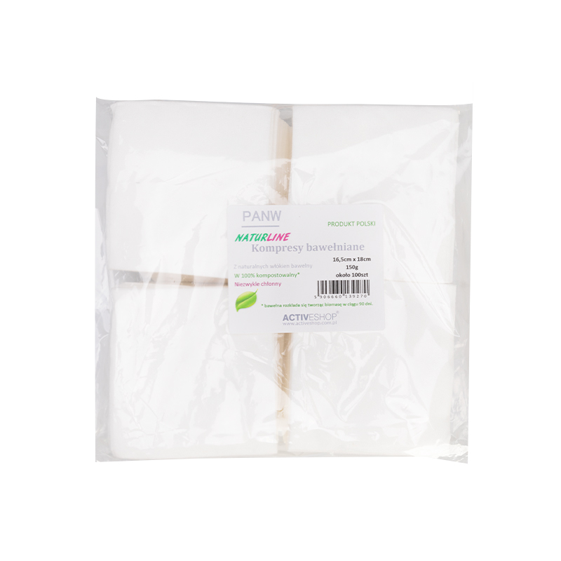 COTTON COMPRESSES NATURLINE 150G 16.5cm x18cm,2,LilaCare Bulgaria