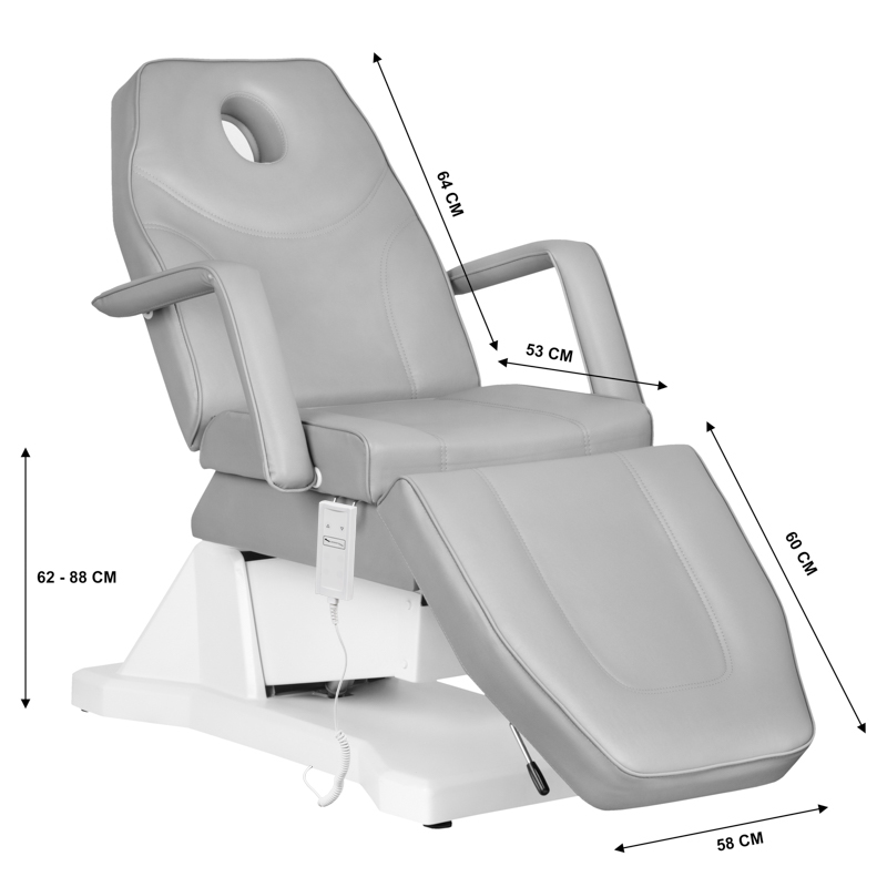 Електрическо Козметично легло SOFT 1 мотора Сив,6,LilaCare Bulgaria