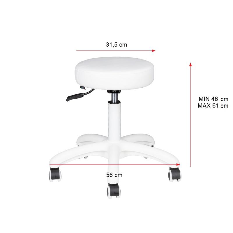 Козметичен стол AM-303-2 Бял,3,LilaCare Bulgaria