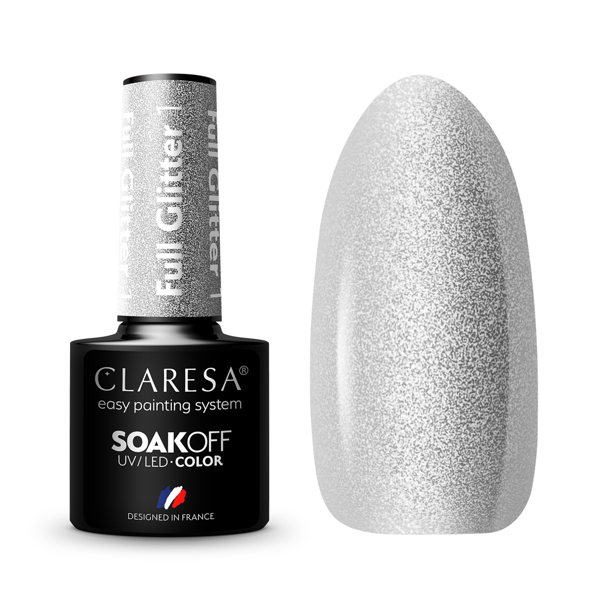 Гел лак Claresa FULL Glitter 1,1,LilaCare Bulgaria