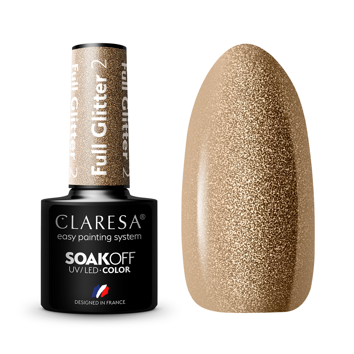 Гел лак Claresa FULL Glitter 2,1,LilaCare Bulgaria