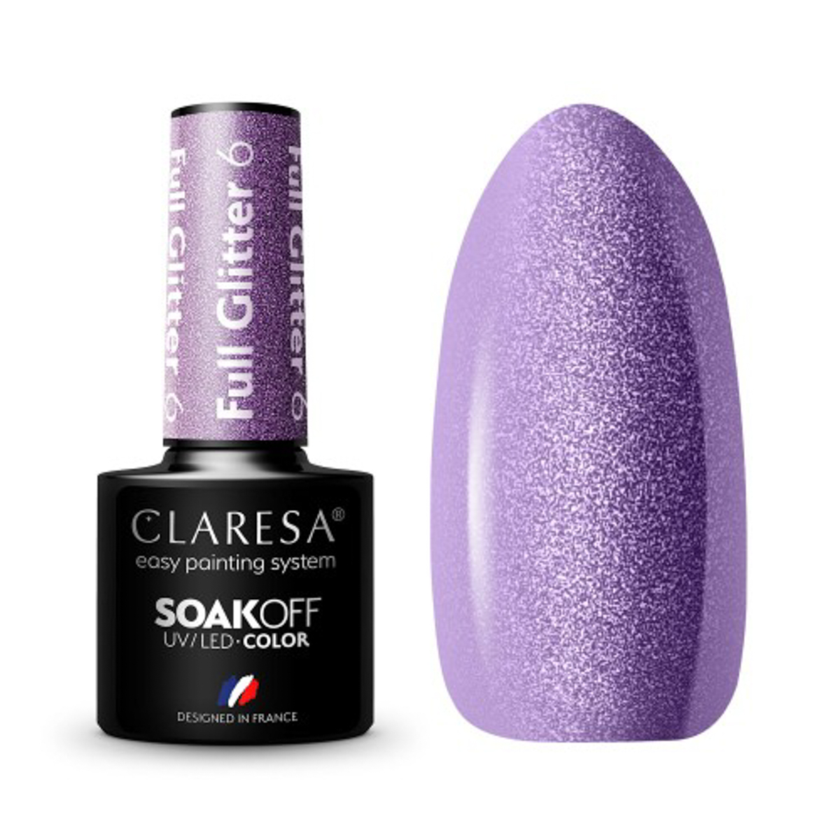 Гел лак Claresa FULL Glitter 6,1,LilaCare Bulgaria