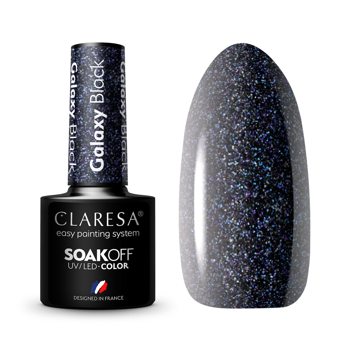 CLARESA Gel polish Galaxy Black 5g,1,LilaCare Bulgaria