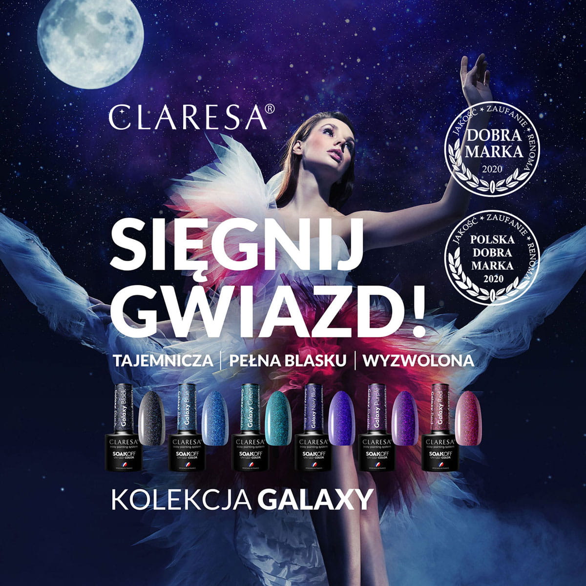 Гел лак Claresa Galaxy Blue,3,LilaCare Bulgaria