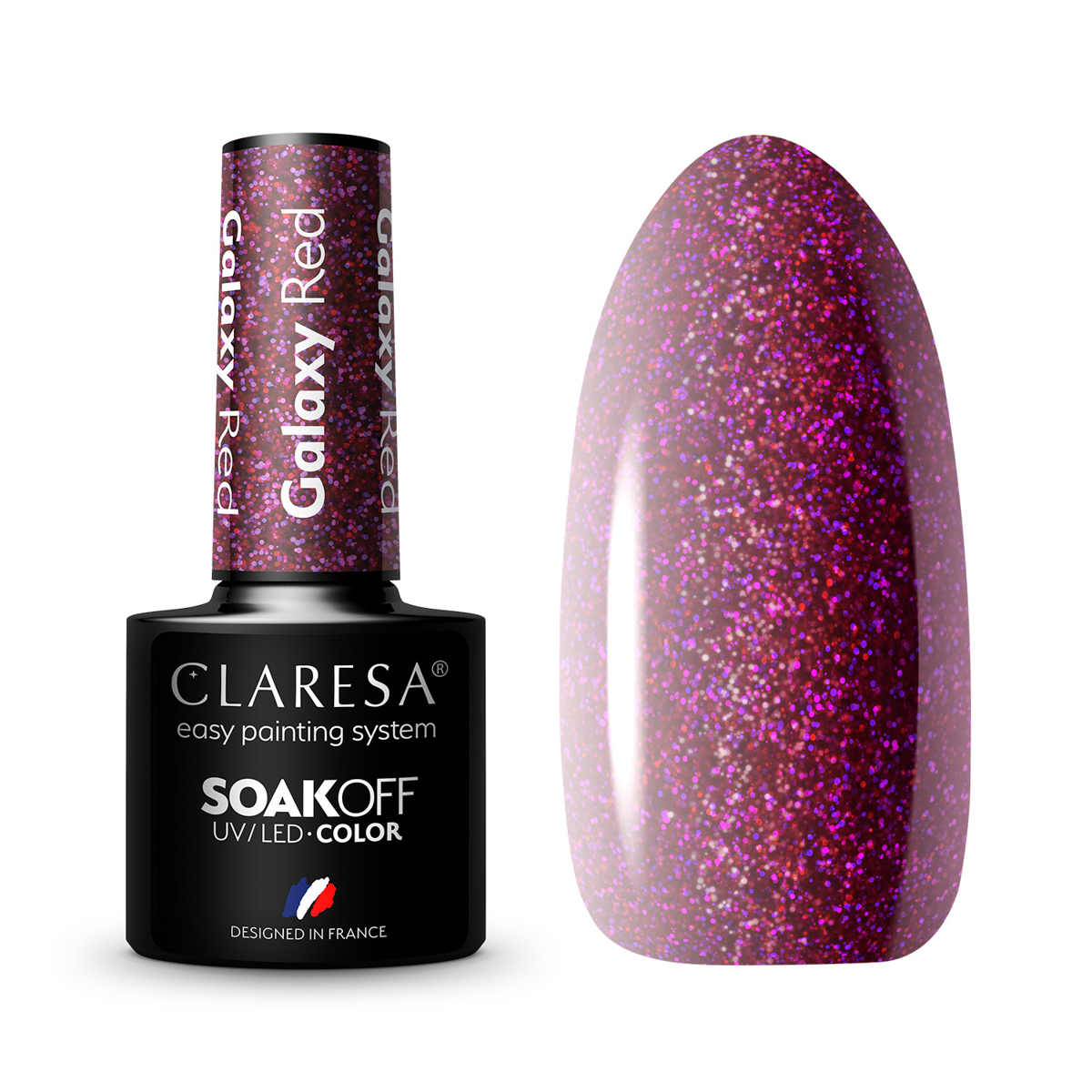 CLARESA Gel polish Galaxy Red 5g,1,LilaCare Bulgaria