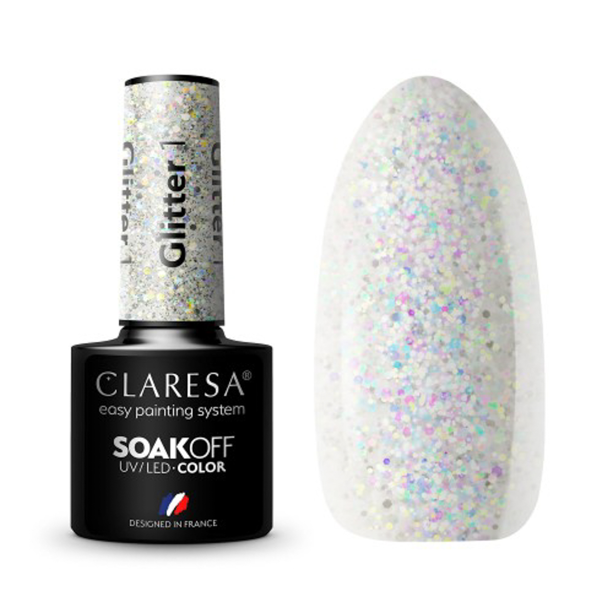 Гел лак Claresa Glitter 1,1,LilaCare Bulgaria