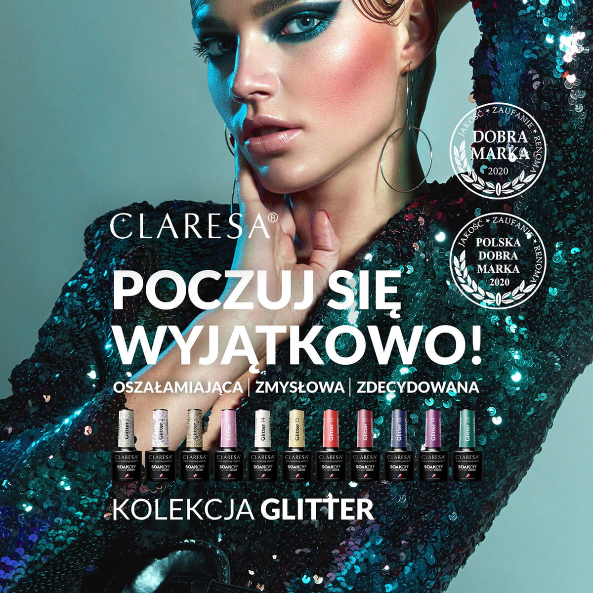 Гел лак Claresa Glitter 1,1,LilaCare Bulgaria