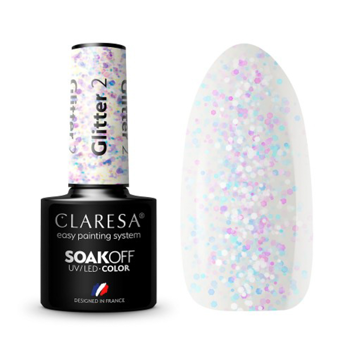 Гел лак Claresa Glitter 2,1,LilaCare Bulgaria