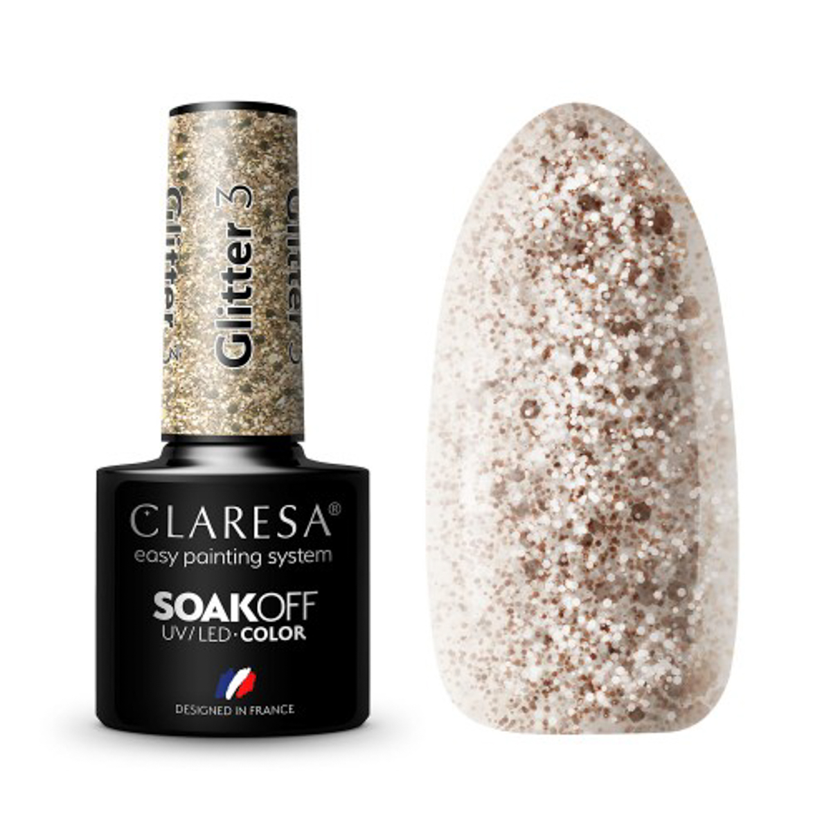 Гел лак Claresa Glitter 3,1,LilaCare Bulgaria