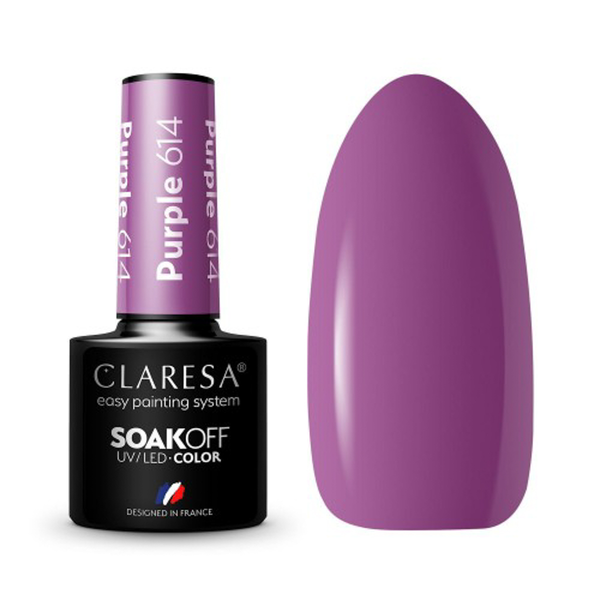 Гел лак Claresa PURPLE 614,1,LilaCare Bulgaria