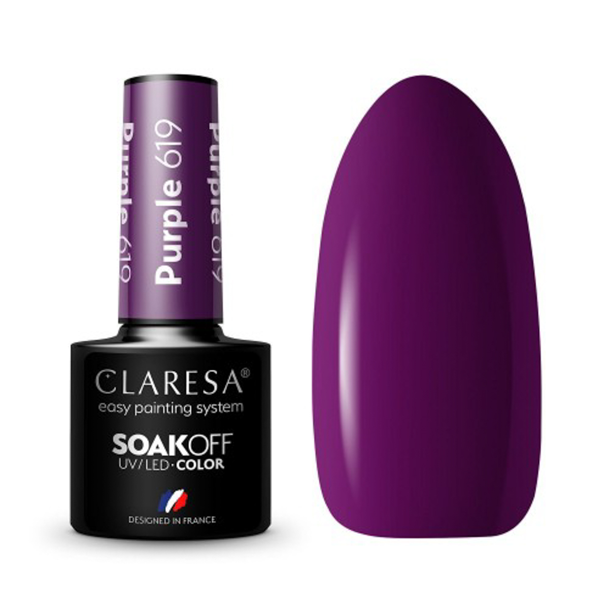 Гел лак Claresa PURPLE 619,1,LilaCare Bulgaria