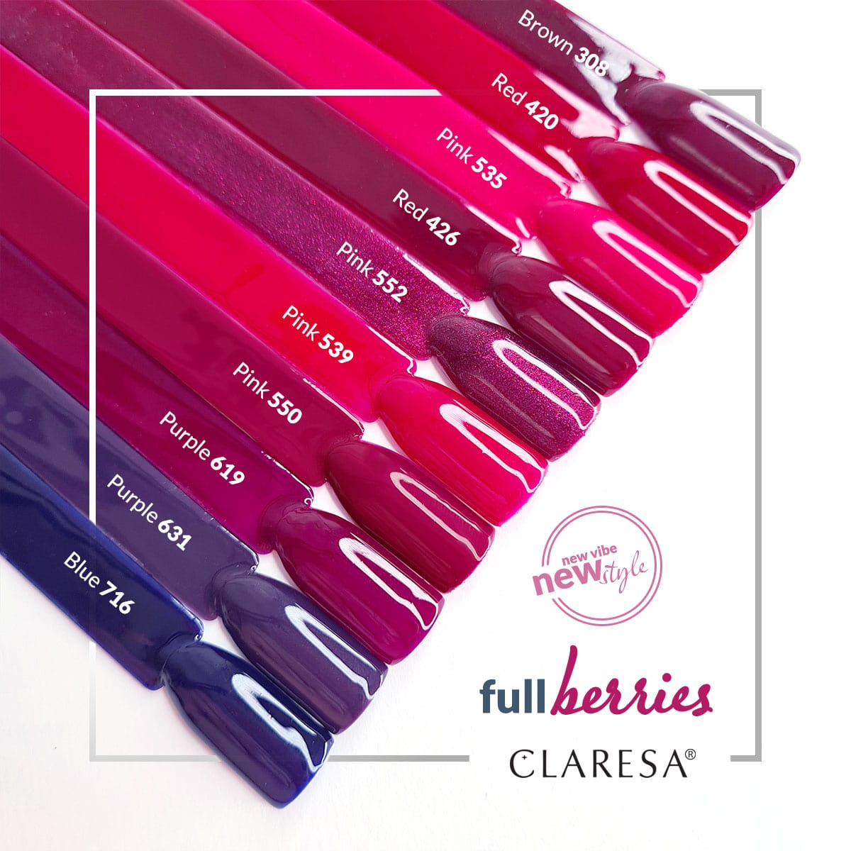 Гел лак Claresa PURPLE 619,1,LilaCare Bulgaria