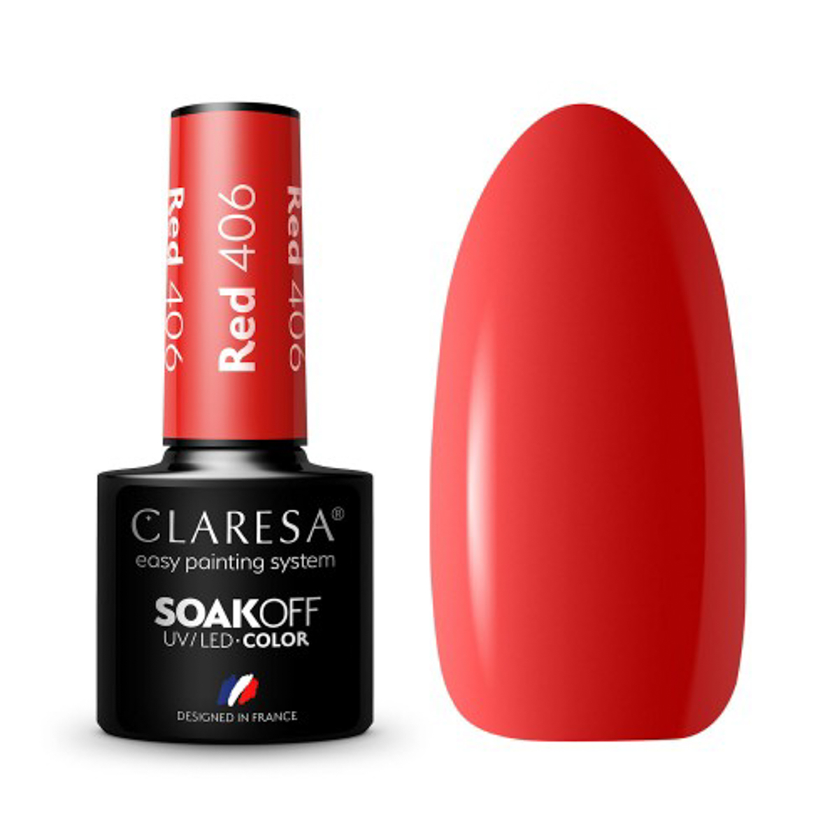 Гел лак Claresa RED 406,1,LilaCare Bulgaria