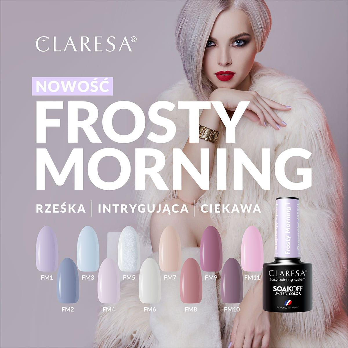 CLARESA Gel polish Frosty Morning 2 -5g,2,LilaCare Bulgaria