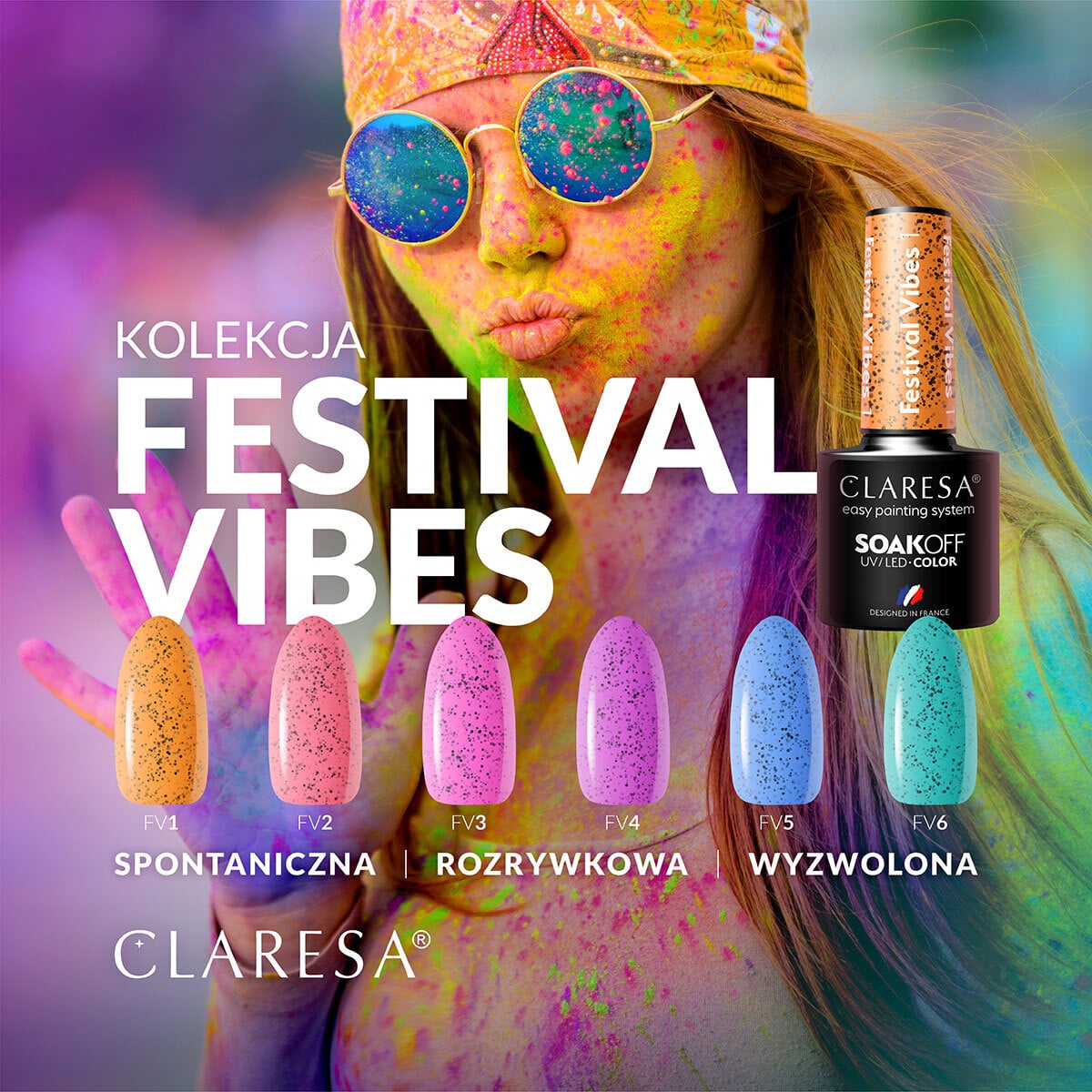 Гел лак Claresa Festival Vibes 1,2,LilaCare Bulgaria