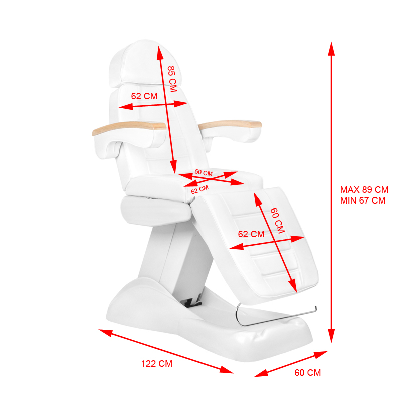 Електрическо Козметично легло LUX Бял HEATED,12,LilaCare Bulgaria