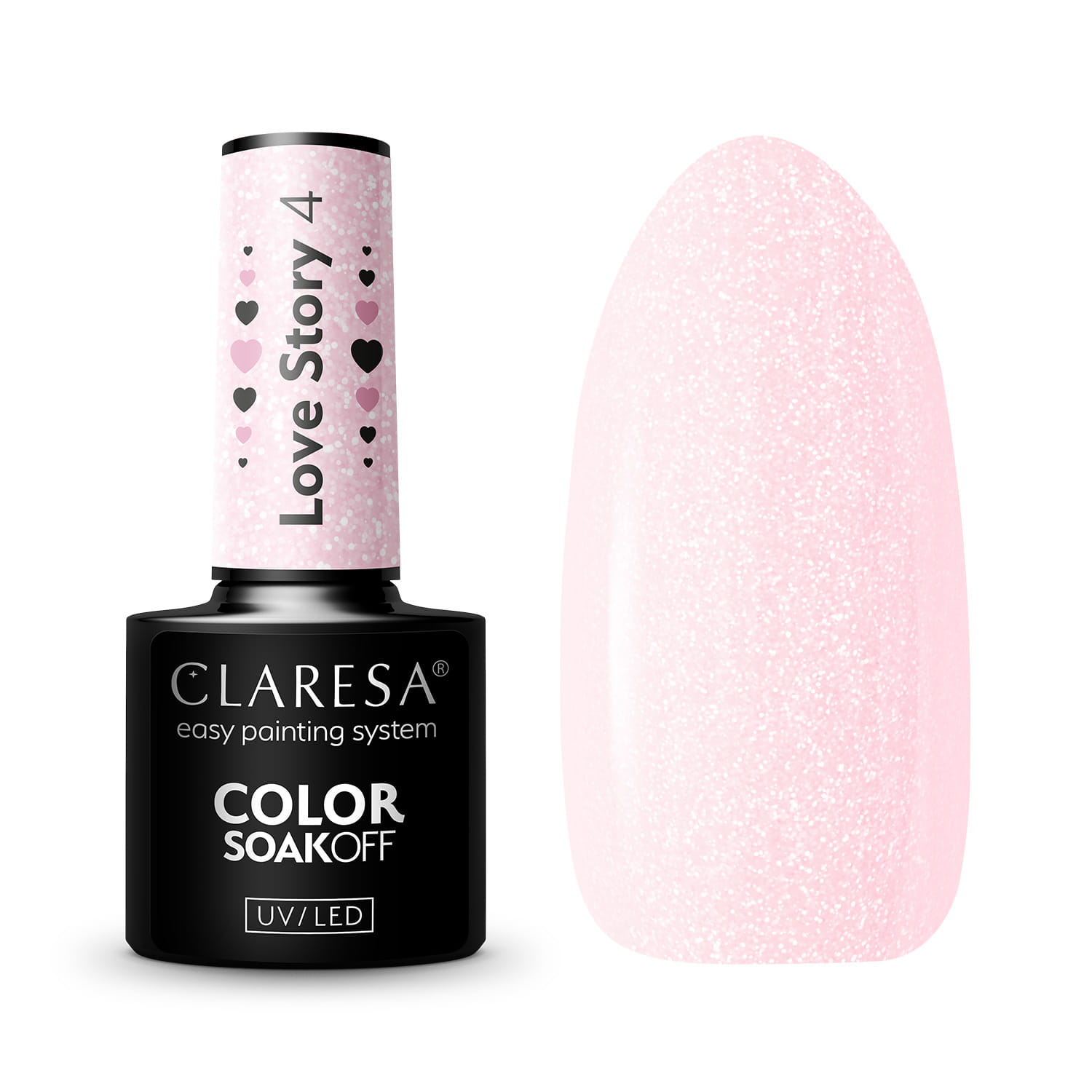 CLARESA LOVE STORY Hybrid Polish 4 - 5g,1,LilaCare Bulgaria