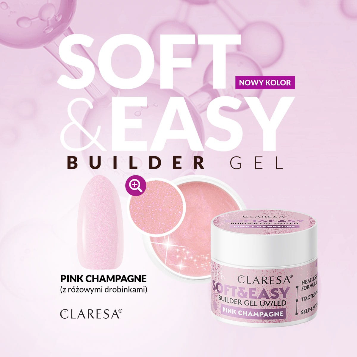 Гел за изграждане Soft & Easy Pink champagne 12 гр ,3,LilaCare Bulgaria