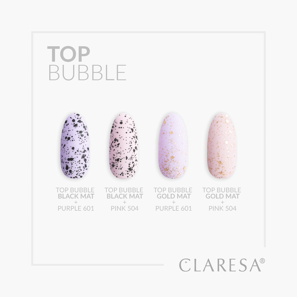 Claresa Top Bubble black Matt No wipe -5g,3,LilaCare Bulgaria