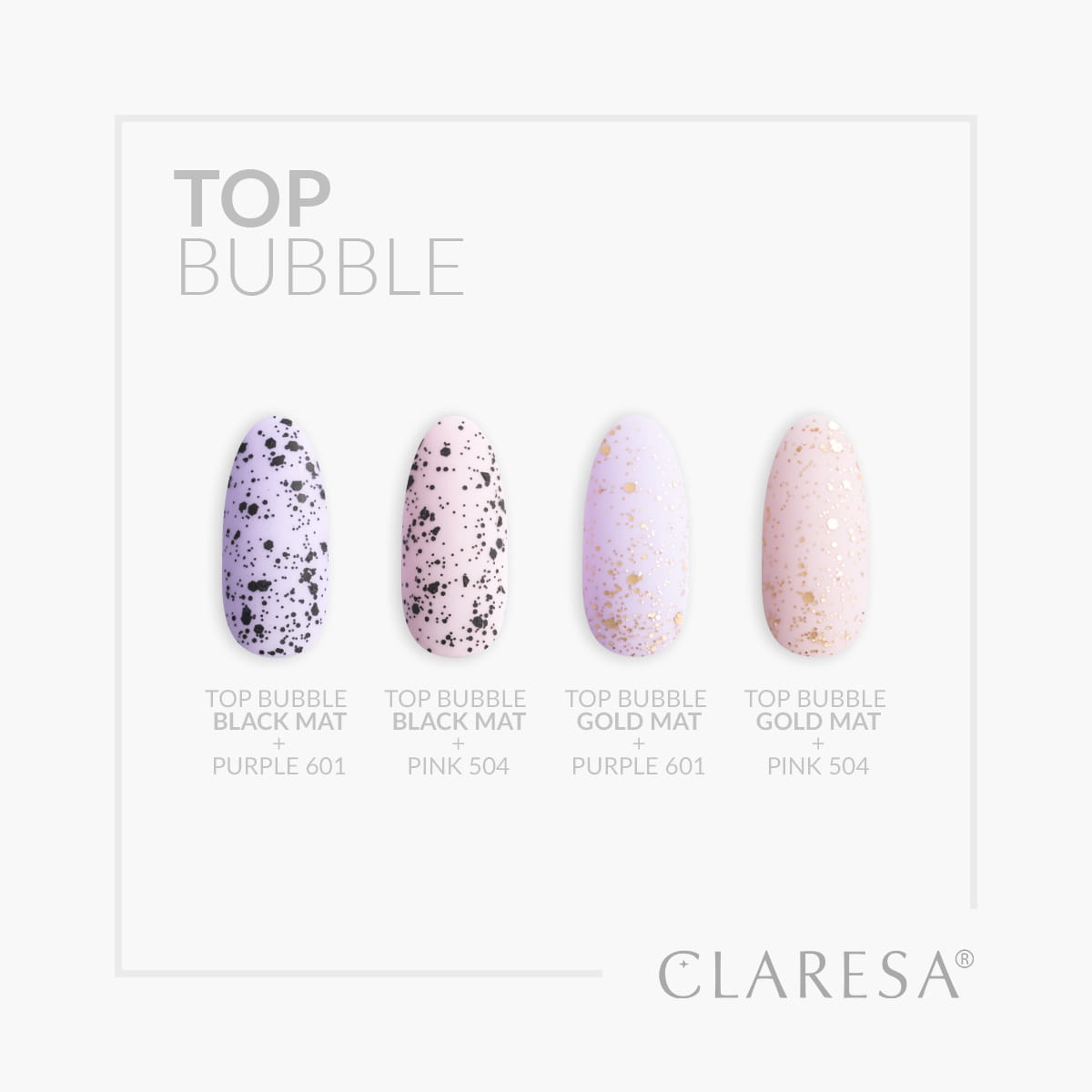 Claresa Top Bubble gold Matt No wipe -5g,3,LilaCare Bulgaria