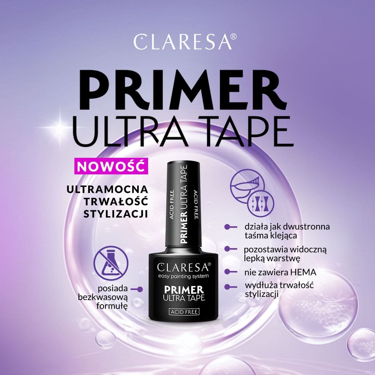 CLARESA Primer Ultra Tape 5 ml ,1,LilaCare Bulgaria