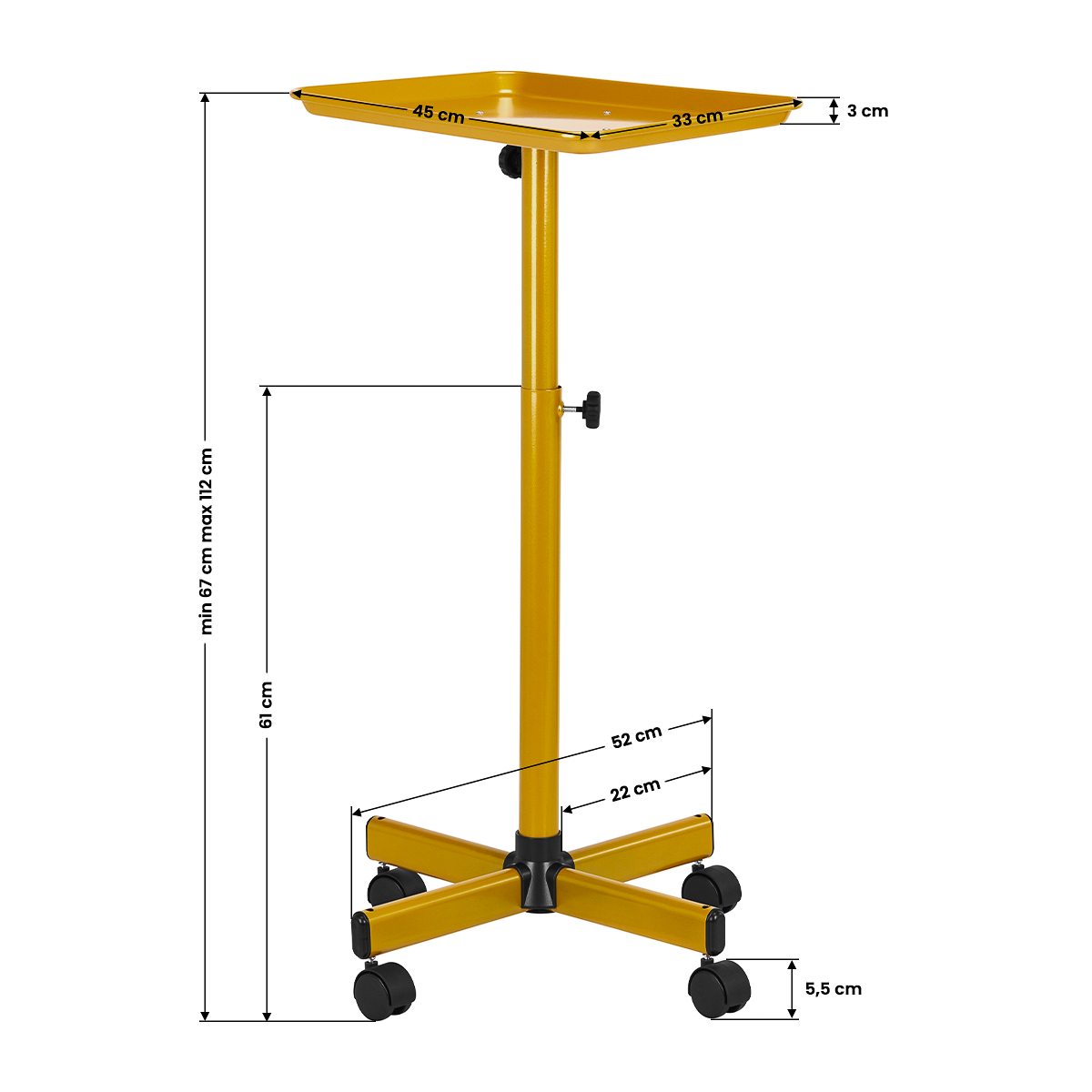 Фризьорска количка Gabbiano assistant L-121G,4,LilaCare Bulgaria