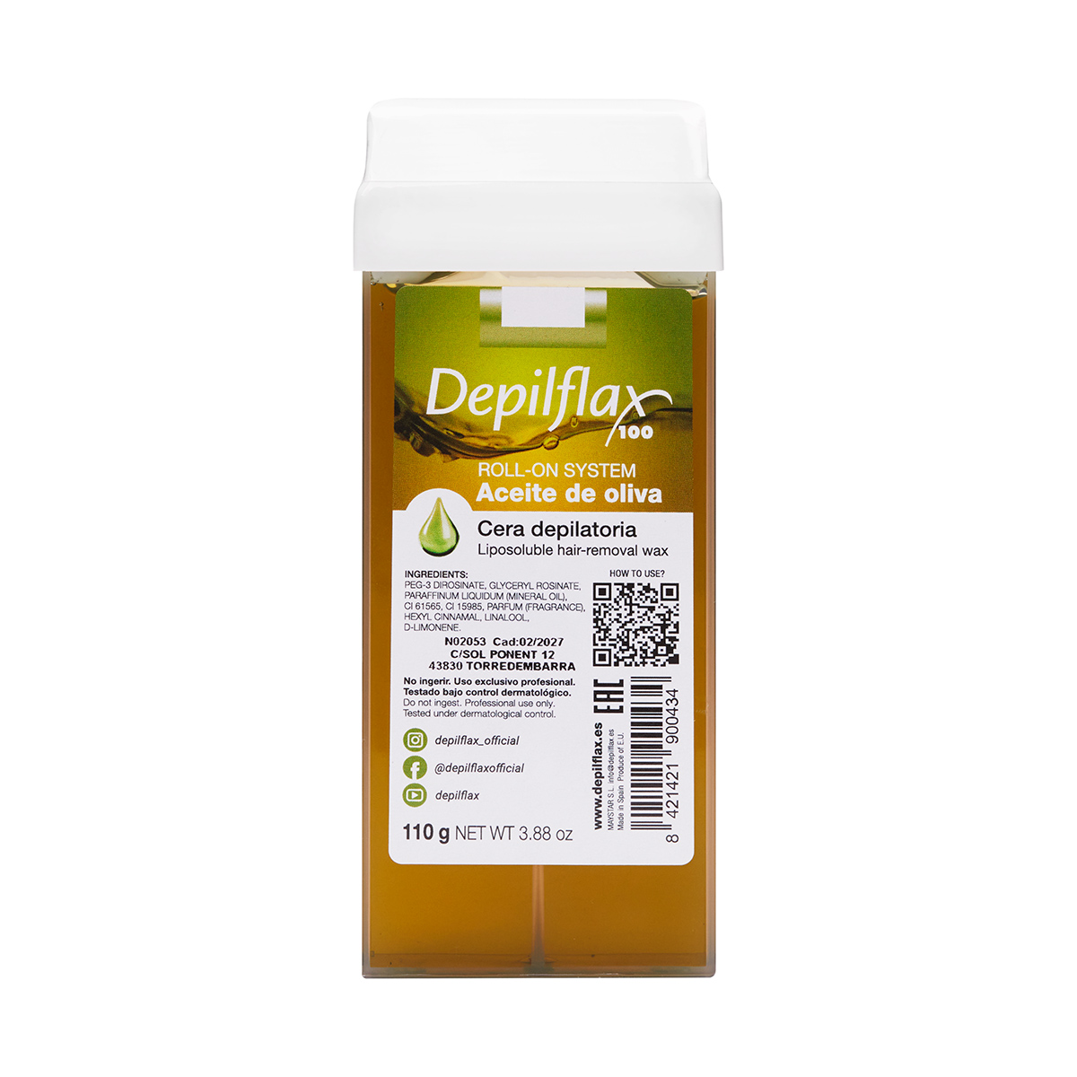 Depilflax 100 depilatory wax roll olive 110g,1,LilaCare Bulgaria