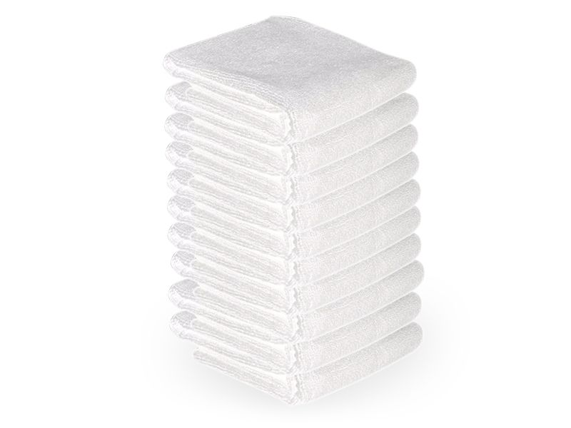 Microfiber towel 73x40cm 10pcs white,1,LilaCare Bulgaria