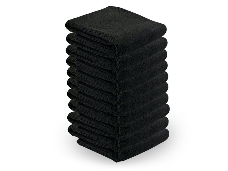 Microfiber towel 73x40cm 10pcs black,1,LilaCare Bulgaria