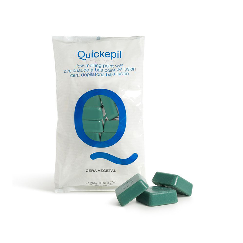 Quickepil depilatory wax hard without streak for vegetal depilation 1 kg green,1,LilaCare Bulgaria